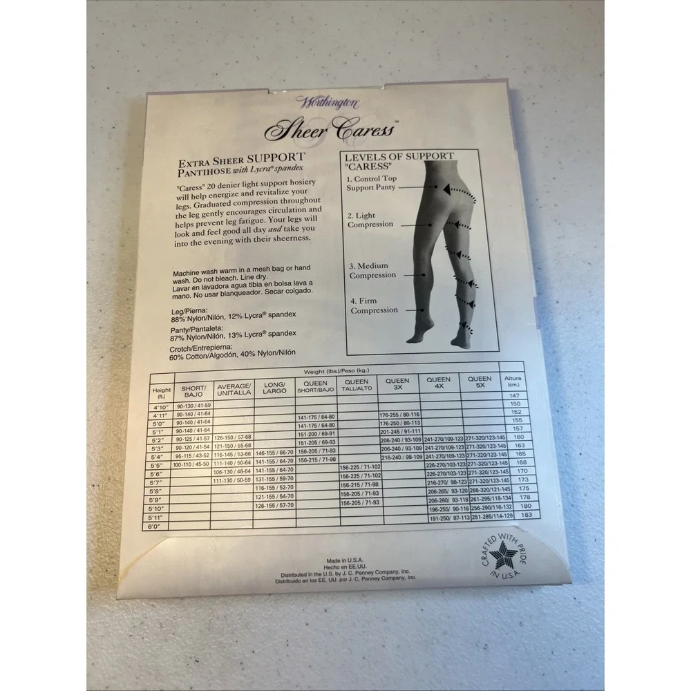 Worthington Sheer Caress Pantyhose Average Sable Taupe White Control Top Lot